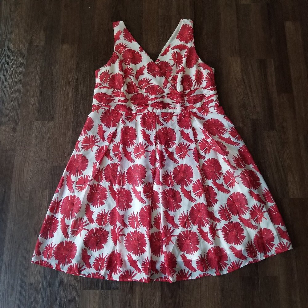 Red Flower A-Line Dress PLUS 22W